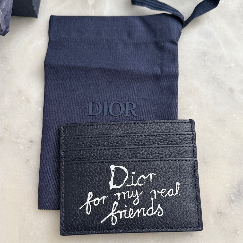 Dior Navy and White Card Holder - Picture 5 of 7